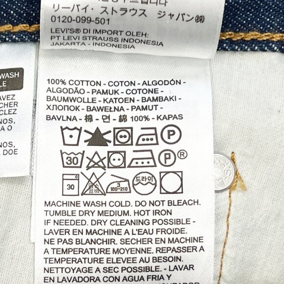 NWT Levi's Premium Jean Skirt Women's 28 Dark Wash Rigid Denim Side Slit Midi - Picture 8 of 15